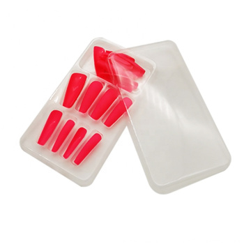 Customized Plastic Fake Nails Blister Insert Tray Packaging with Clear Lid